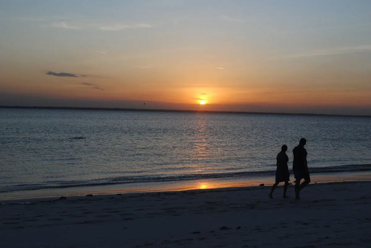Beach yoga in Zanzibar